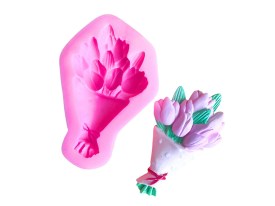 Molde silicona ramo de tulipanes 2D